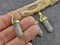 40mm Gold Tone Natural Labradorite Double Terminated Bullet Pendant
